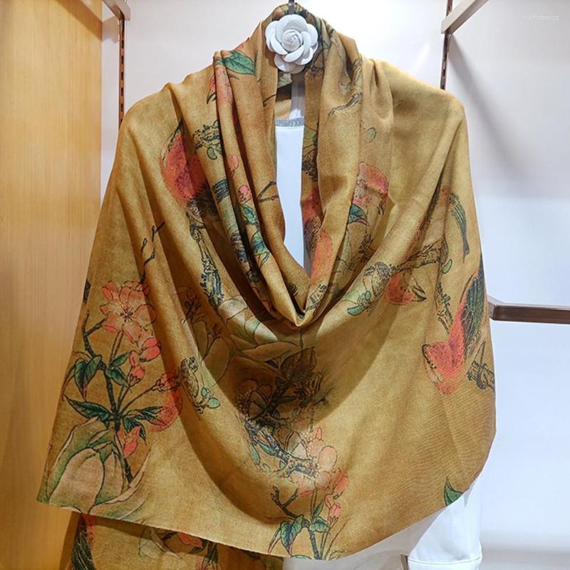 Scarves High-end Elegant Women's Classic Chinese Style Series Printed High Quality Cashmere Fine Beard Edge Soft Warm Scarf Shawl Wrap
Scarves High-end Elegant Women's Classic Chinese Style Series Printed High Quality Cashmere Fine Beard Edge Soft Warm Scarf Shawl Wrap