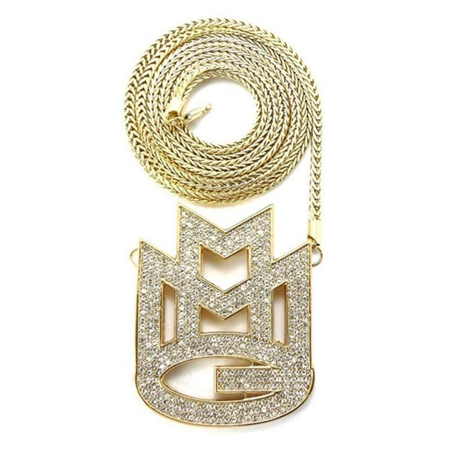 CARA new ICED out MAYBACH MUSIC GROUP MMG Pendant 36 Franco chain maxi necklace hip hop necklace EMEN039S chokers neckla257K3