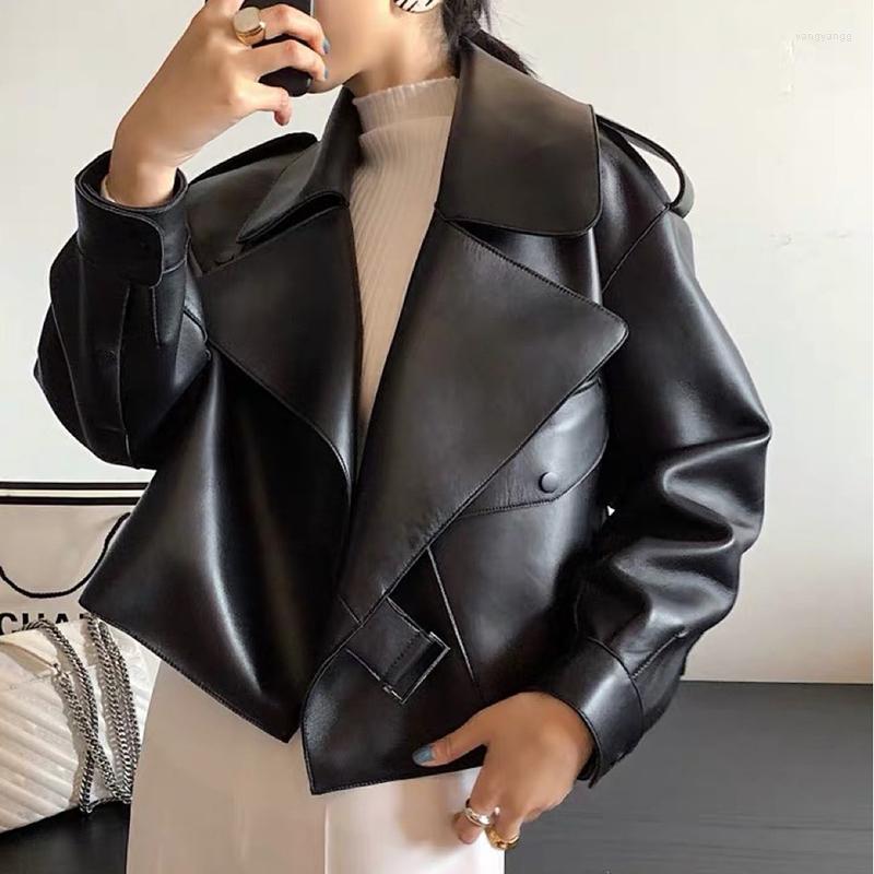 Women' Leather Gl0125 Arrival Genuine Sheepskin Jacket Women Long Sleeve Casual Sheep Coat, Black
Women' Leather Gl0125 Arrival Genuine Sheepskin Jacket Women Long Sleeve Casual Sheep Coat, Black