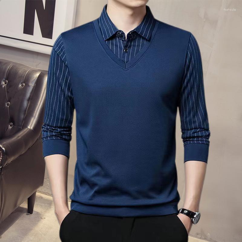 Men's T Shirts Brand Graphic Men 2023 Autumn Long Sleeve Fake Two-piece T-shirt Male Fashion Casual Stripe Shirt Tops E998
Men's T Shirts Brand Graphic Men 2023 Autumn Long Sleeve Fake Two-piece T-shirt Male Fashion Casual Stripe Shirt Tops E998