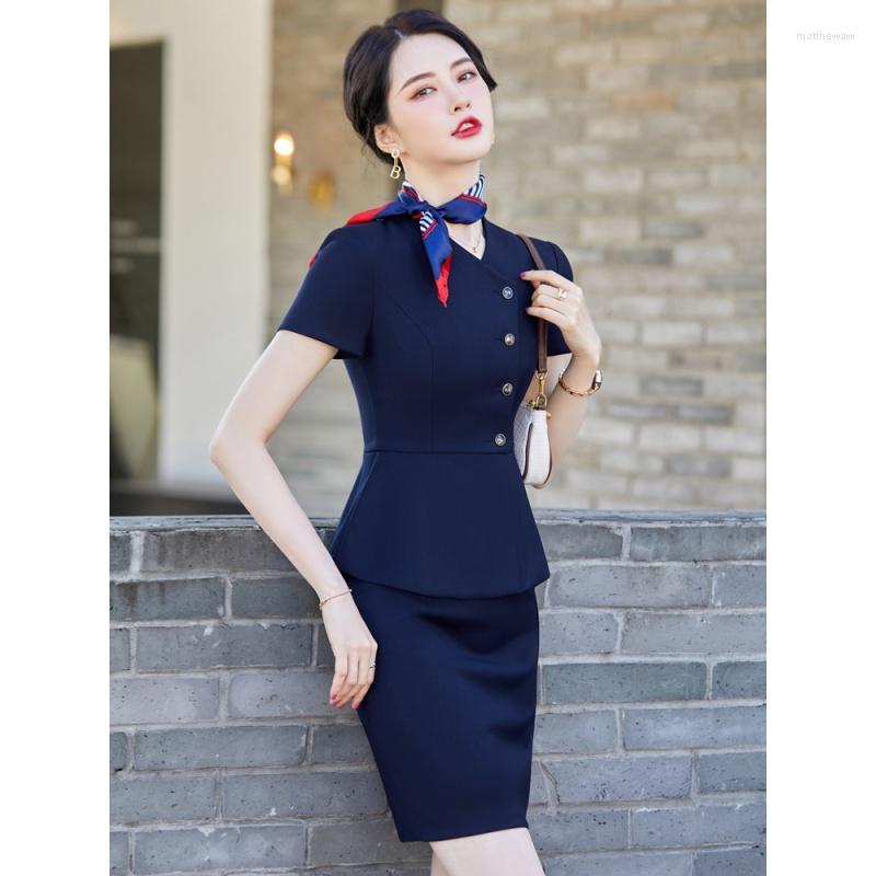 Women' Two Piece Pants El Front Desk Labor Suit Women' Summer Jewelry Shop Beauty Salon Work Clothes High-End Temperament Short Sleeve, Gray onepiece suit
Women' Two Piece Pants El Front Desk Labor Suit Women' Summer Jewelry Shop Beauty Salon Work Clothes High-End Temperament Short Sleeve, Gray onepiece suit