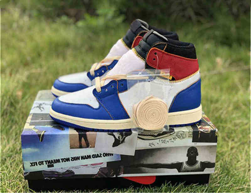 Shoes Authentic Union x 1 High Og Nrg Los Angeles Blue Toe Varsity Red Storm 1s Man Sneakers