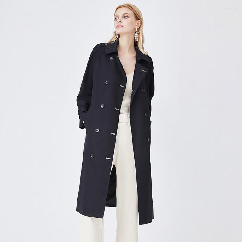 Women' Trench Coats Fashion Double-Breasted Women Long Windcheater Outerwear Spring Autumn England Style Sleeve Ladies Black Coat
Women' Trench Coats Fashion Double-Breasted Women Long Windcheater Outerwear Spring Autumn England Style Sleeve Ladies Black Coat