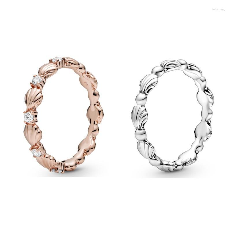 Cluster Rings Authentic 925 Sterling Silver Sparkling Beaded Seashell Band With Crystal Ring For Women Wedding Party Europe Fashion Jewelry
Cluster Rings Authentic 925 Sterling Silver Sparkling Beaded Seashell Band With Crystal Ring For Women Wedding Party Europe Fashion Jewelry