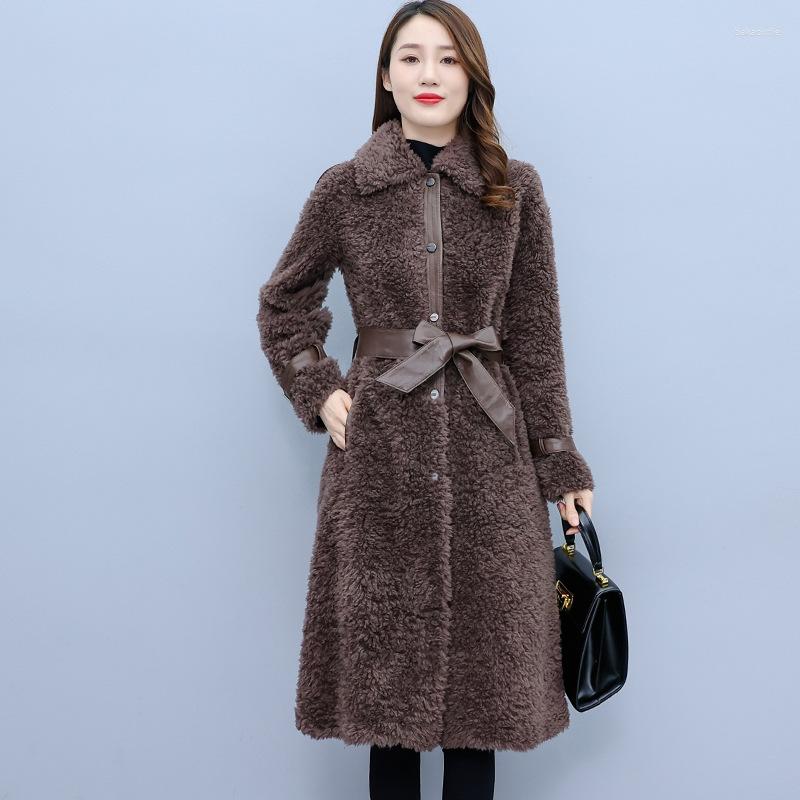 Women' Fur Woman Winter Coats And Jackets Coat Sheep Shearing Female The Mid-length Lambswool, Brown
Women' Fur Woman Winter Coats And Jackets Coat Sheep Shearing Female The Mid-length Lambswool, Brown