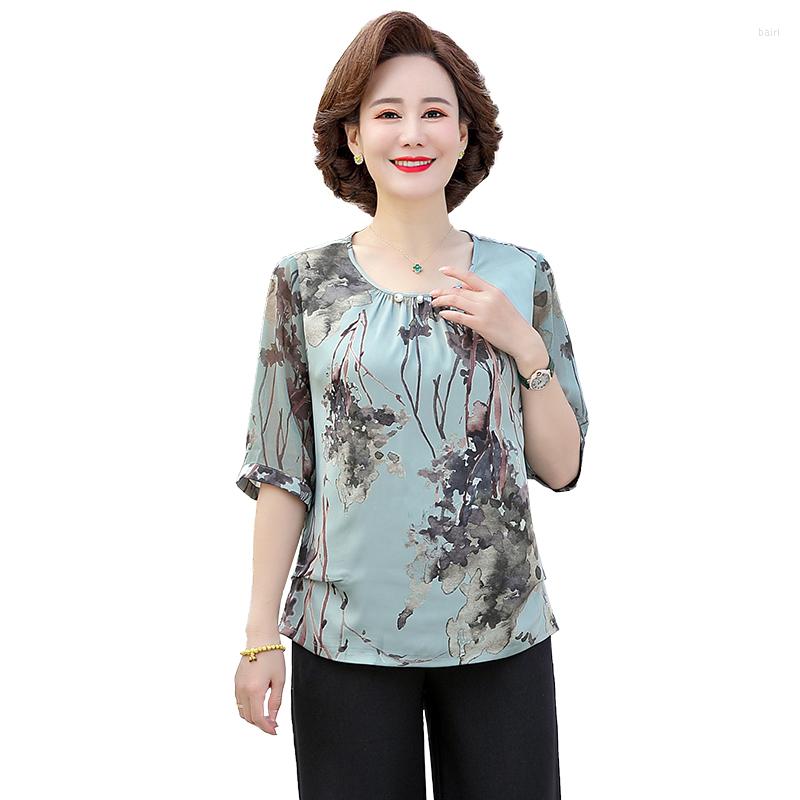 Women's Blouses Women Satin Blouse Femme Tops Chiffon Shirt Summer Short Sleeve Blusa Feminina Print Beaded Top, Blue
Women's Blouses Women Satin Blouse Femme Tops Chiffon Shirt Summer Short Sleeve Blusa Feminina Print Beaded Top, Blue