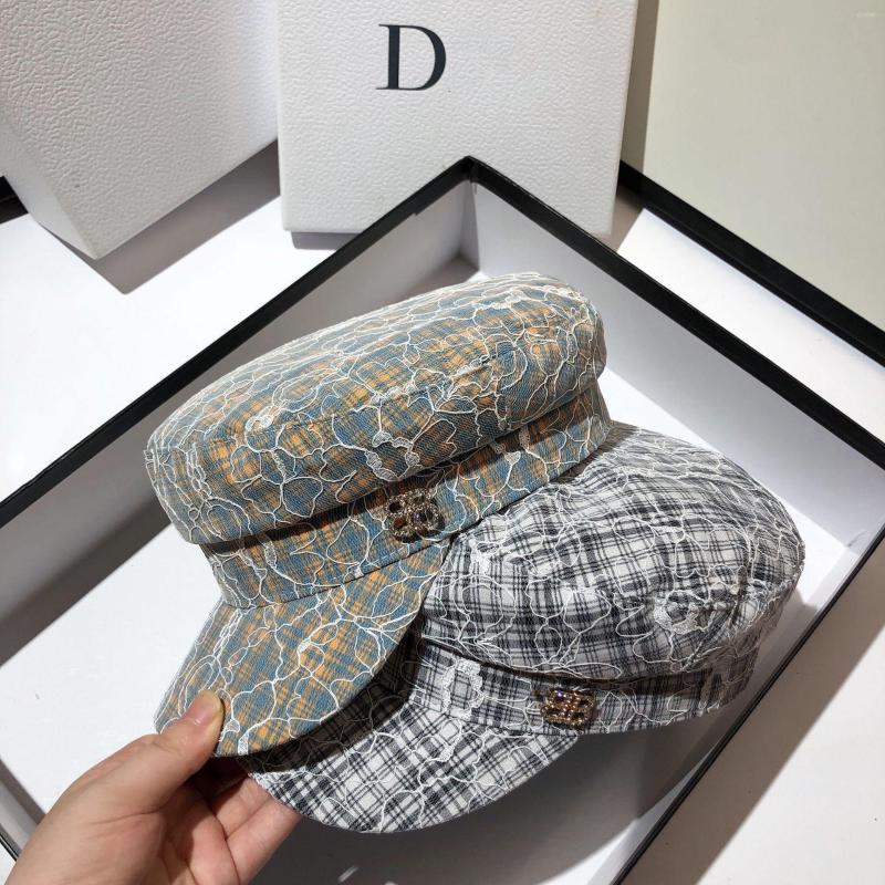 Berets Lace Caps For Women Cotton Plaid Luxury Designer Jacquard Octagonal Hats Autumn Winter Sboy 2022 Beret Visor, Color grid
Berets Lace Caps For Women Cotton Plaid Luxury Designer Jacquard Octagonal Hats Autumn Winter Sboy 2022 Beret Visor, Color grid