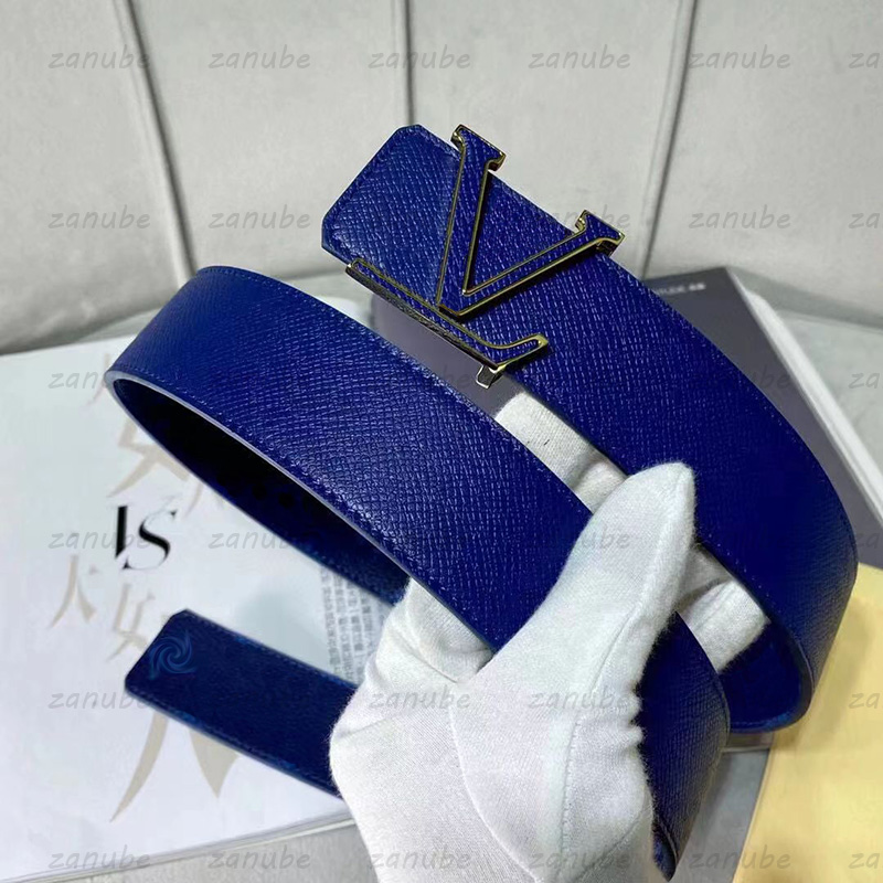 Mens Designer Belt Luxury Genuine Leather Flowers Waistbands Fashion Pink Steel Smooth Buckle Belts Cowskin Waistband Width 4cm With Box Top