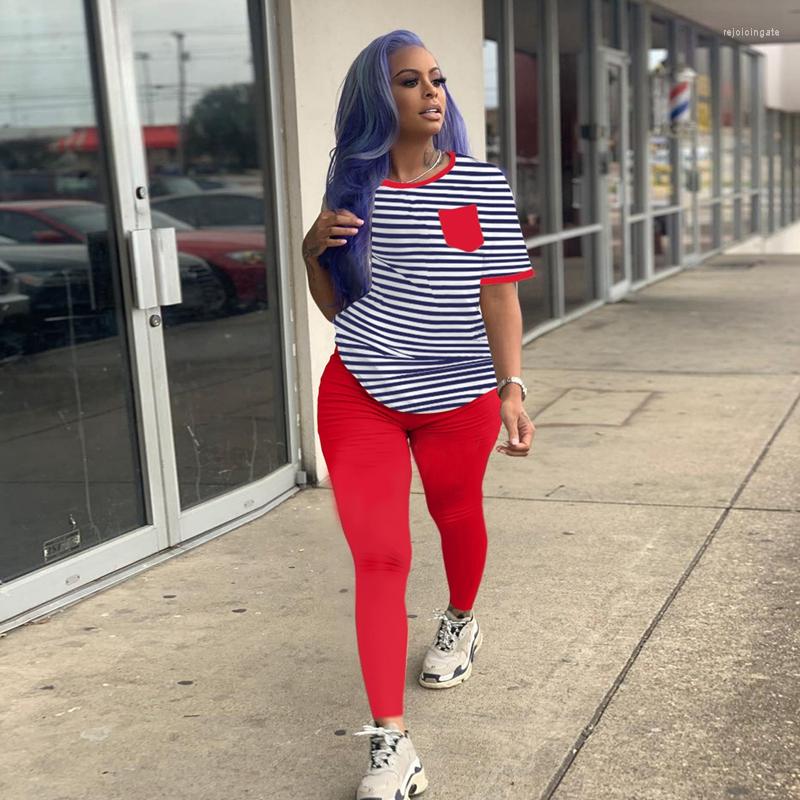 Women's Tracksuits Fashion Clothing Striped Tracksuit Women Summer Two Piece Set T Shirt Top And Pants Streetwear Skinny 2 Outfits 3XL, Red
Women's Tracksuits Fashion Clothing Striped Tracksuit Women Summer Two Piece Set T Shirt Top And Pants Streetwear Skinny 2 Outfits 3XL, Red