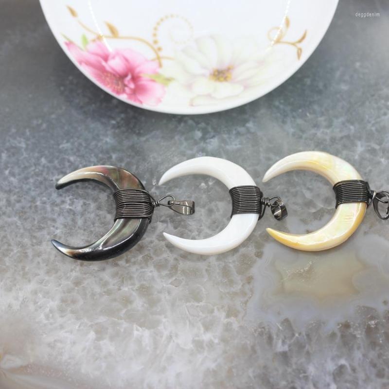 Pendant Necklaces 5pcs/lot OX Horn Shell Copper Wire Wrapped Gun Black Crescent Shape Necklace Earrings Jewelry Charms Making
Pendant Necklaces 5pcs/lot OX Horn Shell Copper Wire Wrapped Gun Black Crescent Shape Necklace Earrings Jewelry Charms Making