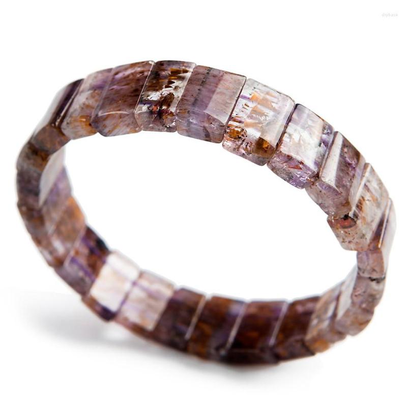 Strand Genuine Natural Purple Gold Titanium Cacoxenite Rutilated Quartz Crystal Rectangle Bead Stretch Bracelet
Strand Genuine Natural Purple Gold Titanium Cacoxenite Rutilated Quartz Crystal Rectangle Bead Stretch Bracelet
