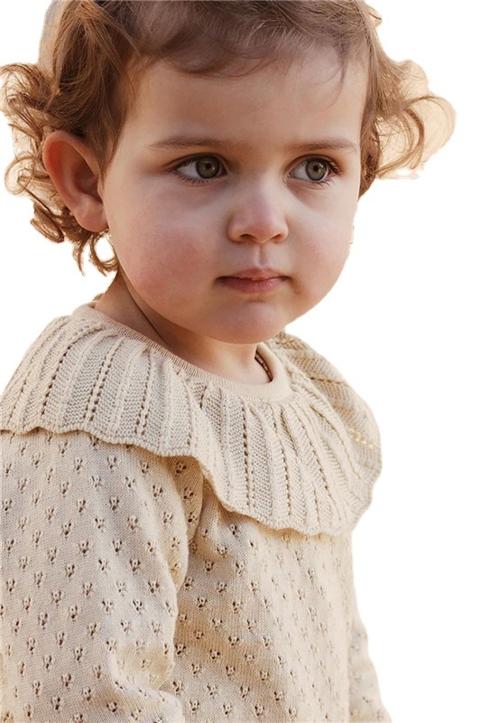 Pullover Spring Autumn born Sweater Cotton Large Lotus Collar Hollow Flower Pullover Knitted Baby Clothes for Infant Girl Boy 221114, Green
Pullover Spring Autumn born Sweater Cotton Large Lotus Collar Hollow Flower Pullover Knitted Baby Clothes for Infant Girl Boy 221114, Green