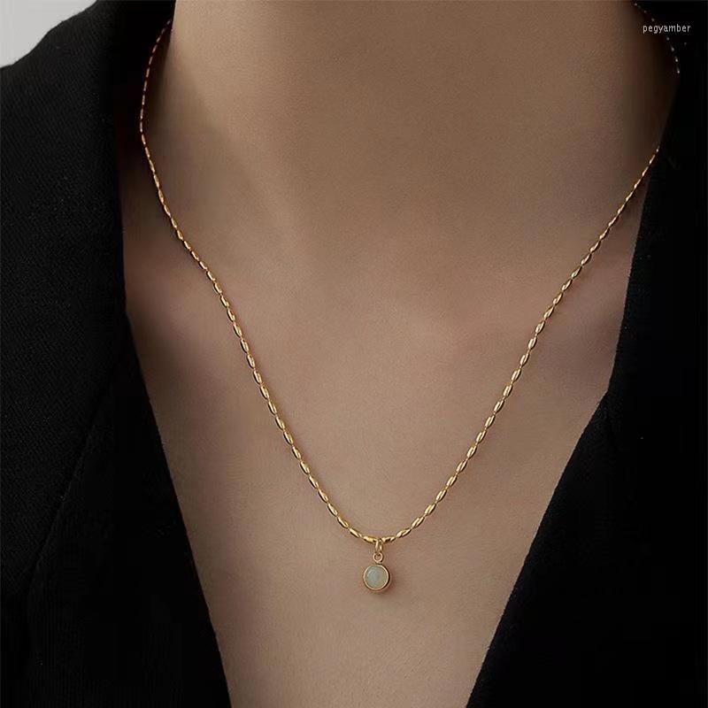 Chains Gold Color Bead Chain Crystal Pendant Necklace For Women Men Fine Stainless Steel Jewelry Accessories Clavicle Gift YS350
Chains Gold Color Bead Chain Crystal Pendant Necklace For Women Men Fine Stainless Steel Jewelry Accessories Clavicle Gift YS350