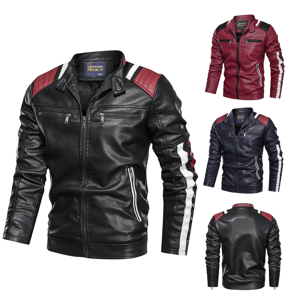 Men's Fur Faux Fur Male Leather Jacket Men Motorcycle Contact Color Faux Leather Coats Autumn And Winter Outwearing Biker Pu jackets Plus Size 6XL 221114, 9016-red
Men's Fur Faux Fur Male Leather Jacket Men Motorcycle Contact Color Faux Leather Coats Autumn And Winter Outwearing Biker Pu jackets Plus Size 6XL 221114, 9016-red