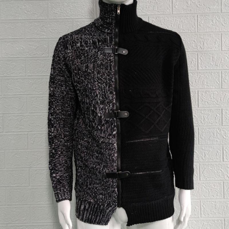 Men's Sweaters Trendy Men Sweater Coat High Collar Buckle Winter Contrast Color, Black
Men's Sweaters Trendy Men Sweater Coat High Collar Buckle Winter Contrast Color, Black