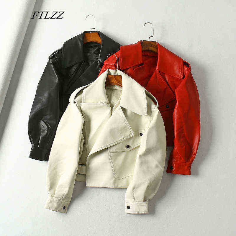 FTLZZ Autumn Loose Pu Leather Jacket Short Jacket Women Soft Faux Leather Jacket Street Punk Red Black Collar Outfit J220727, Beige
FTLZZ Autumn Loose Pu Leather Jacket Short Jacket Women Soft Faux Leather Jacket Street Punk Red Black Collar Outfit J220727, Beige