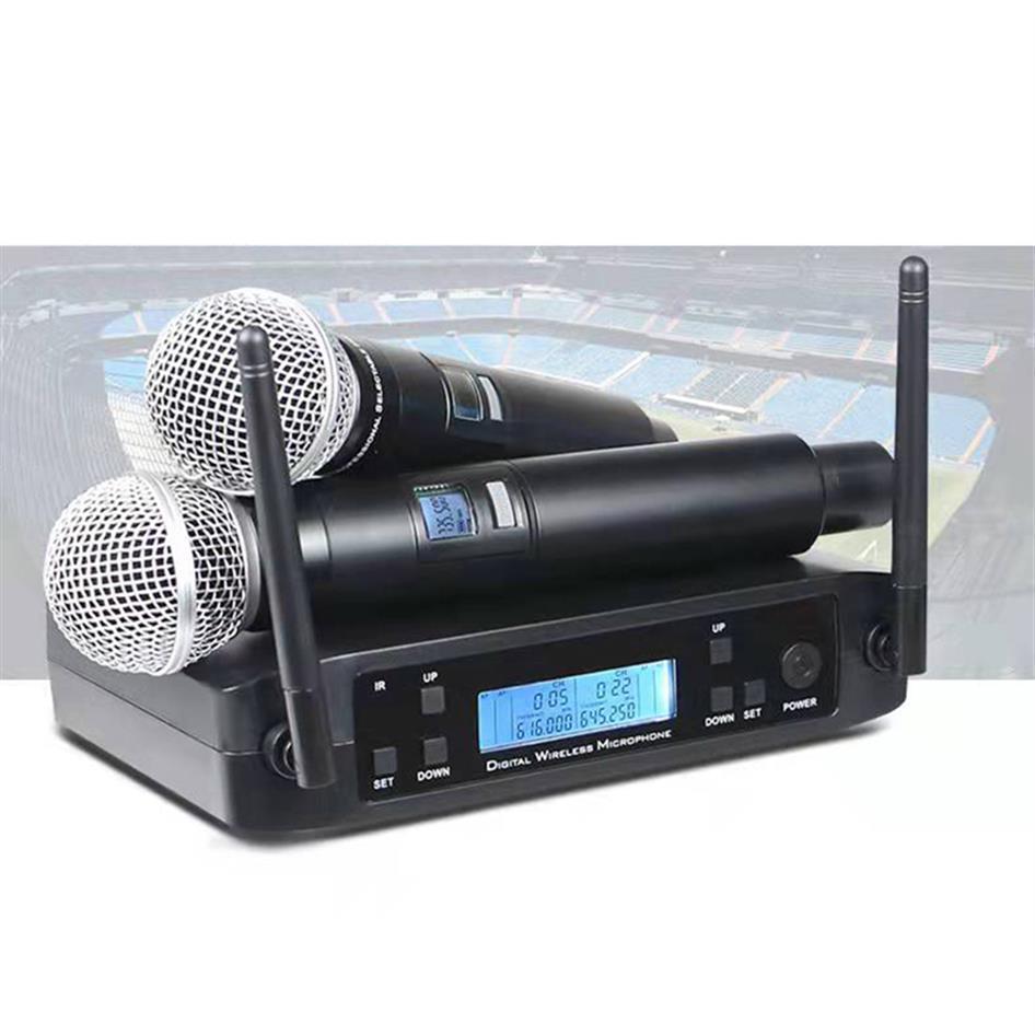 Microphones Microphone Wireless GLXD4 Professional System UHF Dynamic Mic 80M Party Stage Singing Speech Handheld Microphones for Shure 221115