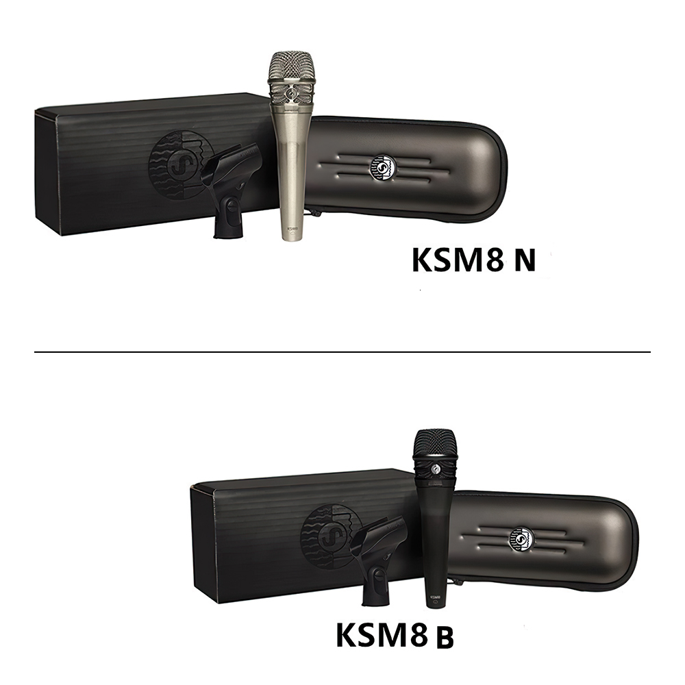 Microphones Professional Dynamic Handheld Microphone for SHURE KSM8 Karaoke Wired Microphone With Clip High Quality Stereo Studio Mic 221115