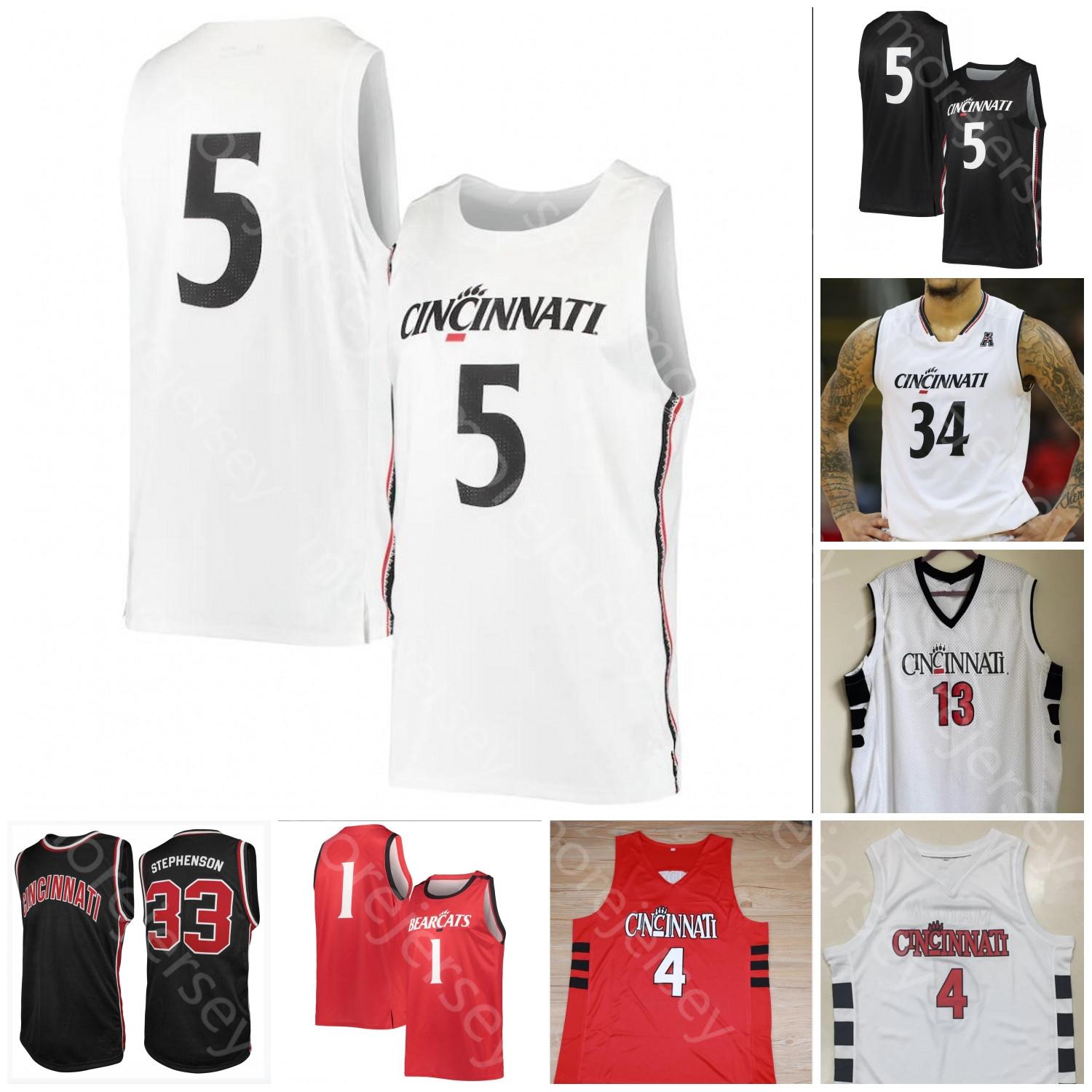 Custom 2022 Cincinnati Bearcats Basketball Jersey Ncaa College Mason Madsen Ody Oguama Viktor Lakhin Mike Saunders Hayden Koval Abdul Ado-image
