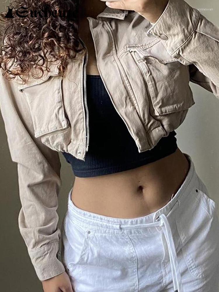 Women' Jackets SUCHCUTE Safari Style Big Pockets Khaki Outwear Women Zip Up Solid Full Sleeve Cargo Streetwear Retro Lapel Coats
Women' Jackets SUCHCUTE Safari Style Big Pockets Khaki Outwear Women Zip Up Solid Full Sleeve Cargo Streetwear Retro Lapel Coats