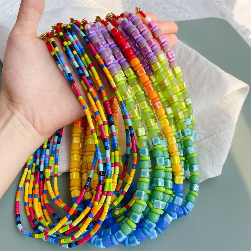 Choker KKBEAD Boho Summer Colorful Necklaces Set 2022 Y2K Jewelry Enamel Tile Beads Necklace For Women Girl Friends Gift
Choker KKBEAD Boho Summer Colorful Necklaces Set 2022 Y2K Jewelry Enamel Tile Beads Necklace For Women Girl Friends Gift