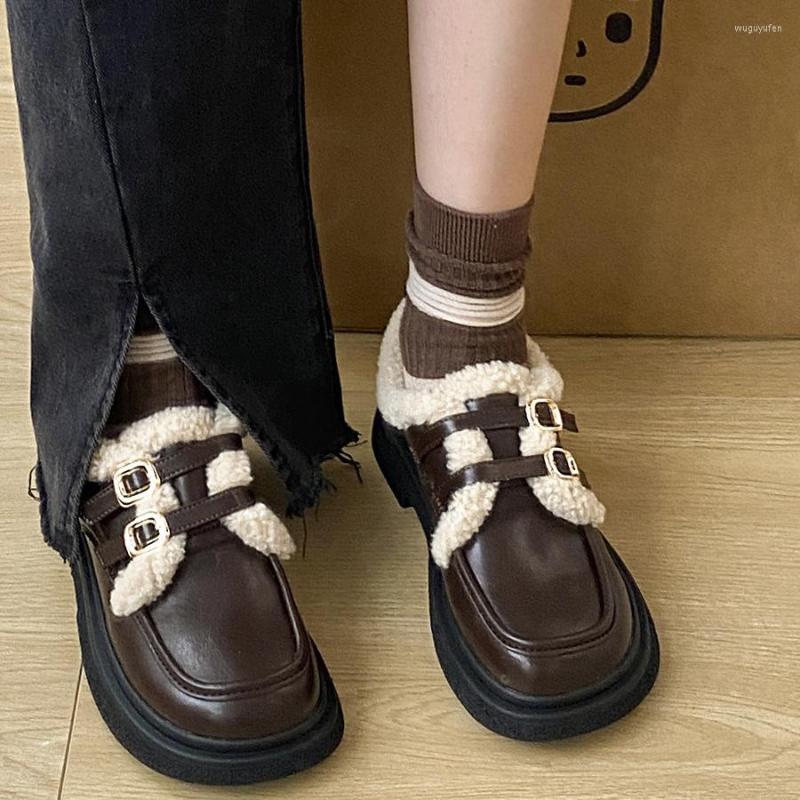 Dress Shoes Plush Leather Women's Autumn And Winter 2022 Ins Retro British Style Versatile Thick Soled Brown Single
Dress Shoes Plush Leather Women's Autumn And Winter 2022 Ins Retro British Style Versatile Thick Soled Brown Single