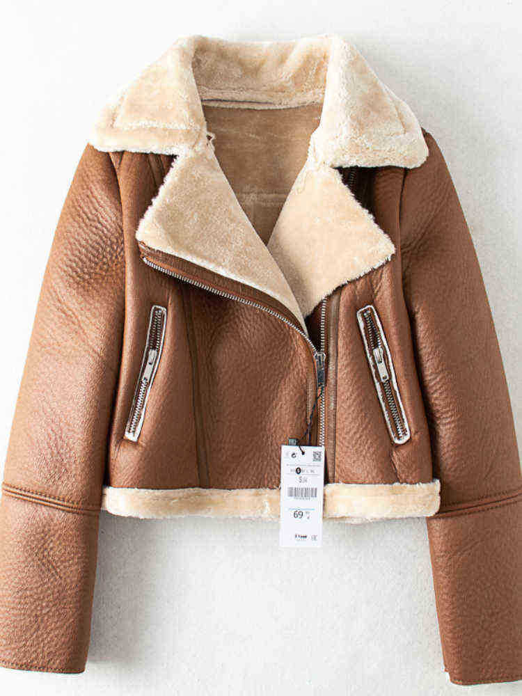 Ftlzz Winter Brown Faux Leather Jacket Faux Fur Warm Short Jacket Biker Streetwear Leather Moto Jacket Faux Lamb Leather Jackets J220727
Ftlzz Winter Brown Faux Leather Jacket Faux Fur Warm Short Jacket Biker Streetwear Leather Moto Jacket Faux Lamb Leather Jackets J220727