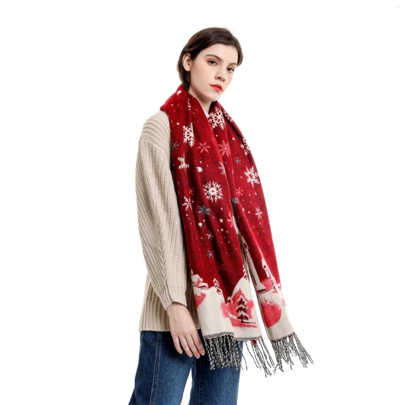 Scarves Autumn And Winter Christmas Warm Scarf Women Fashion Tassel Red/Blue Print Long Snowflake Pattern A
Scarves Autumn And Winter Christmas Warm Scarf Women Fashion Tassel Red/Blue Print Long Snowflake Pattern A