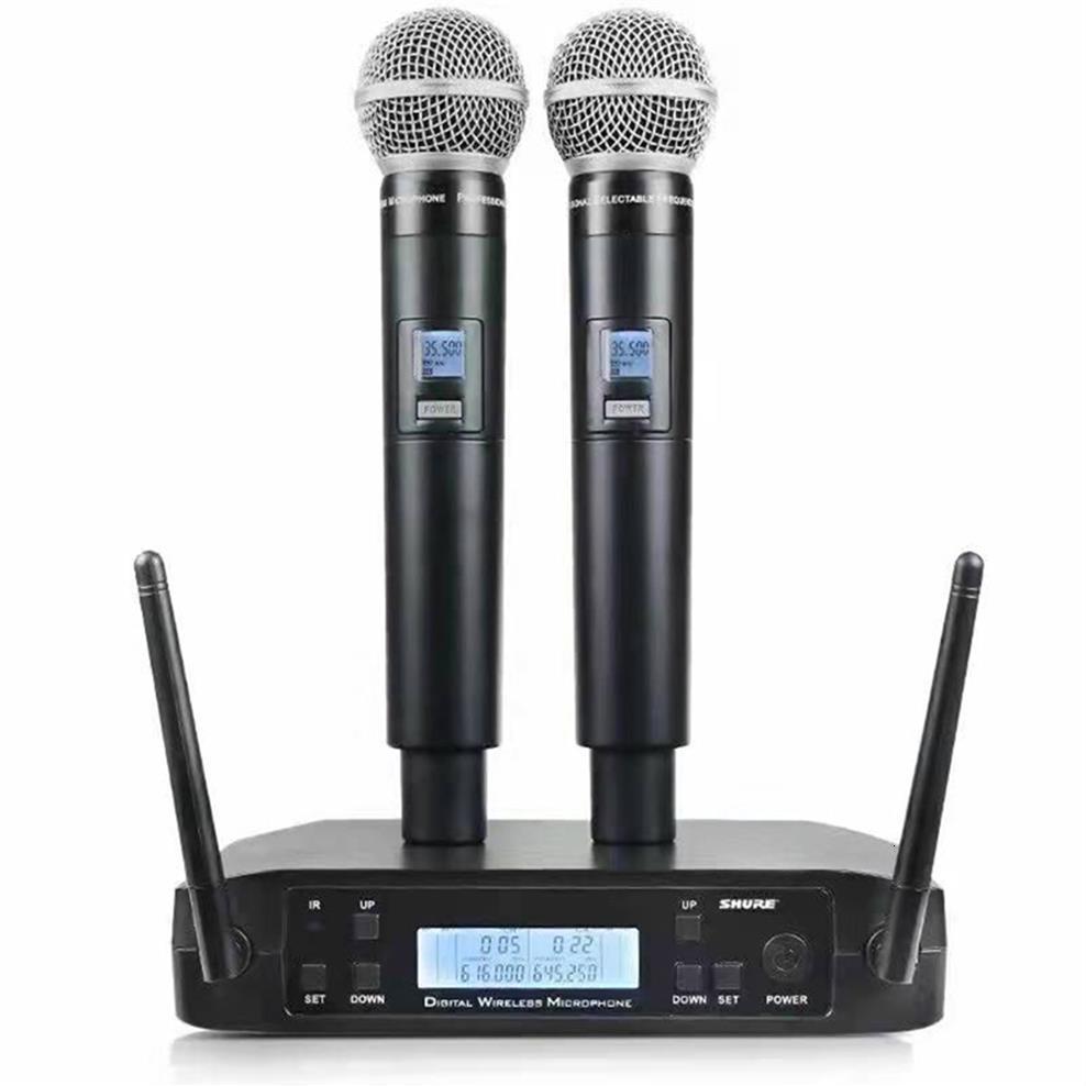 Microphones Microphone Wireless GLXD4 Professional System UHF Dynamic Mic 80M Party Stage Singing Speech Handheld Microphones for Shure 221115