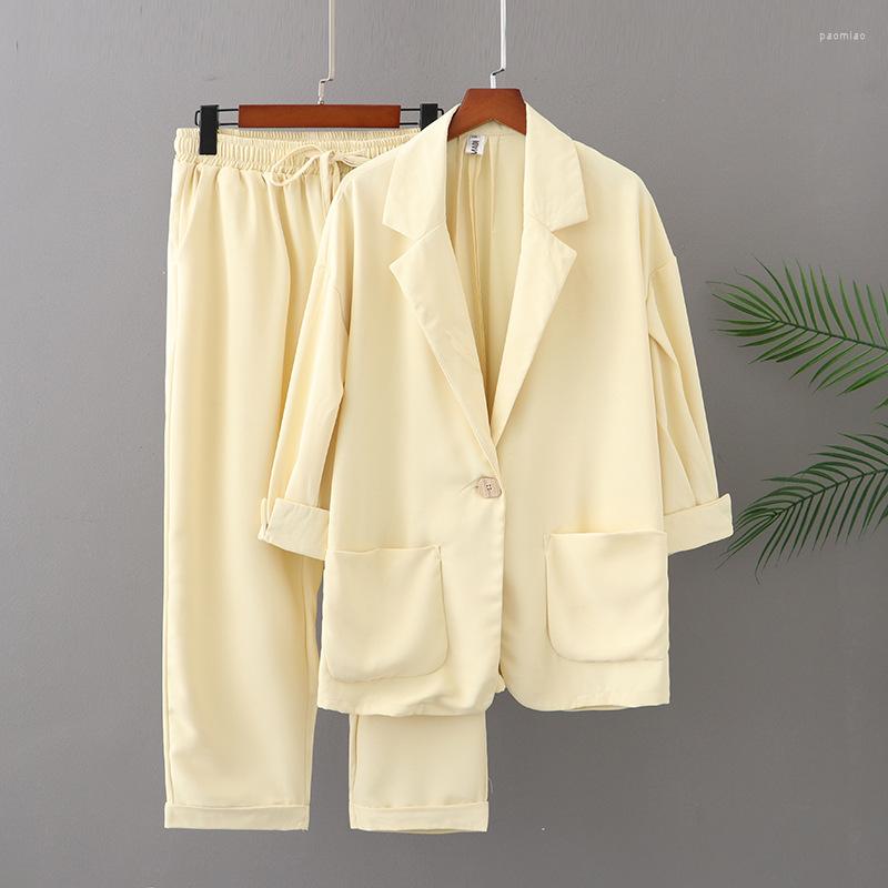 Women's Two Piece Pants 2022 Autumn Loose Suit Jacket 2-Piece Set Of High-Quality Oversized Ladies' Casual And Comfortable Clothing, Blue
Women's Two Piece Pants 2022 Autumn Loose Suit Jacket 2-Piece Set Of High-Quality Oversized Ladies' Casual And Comfortable Clothing, Blue