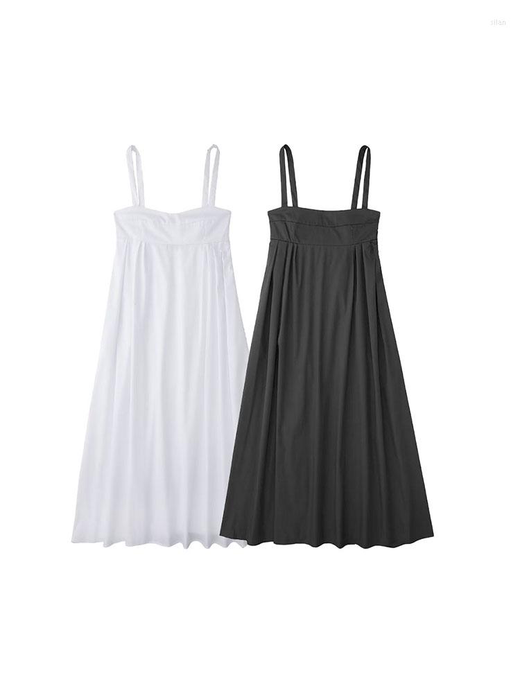 Casual Dresses Women 2022 Chic Fashion Loose Midi Camisole Dress Vintage Backless Thin Straps Female Robe Mujer, Black
Casual Dresses Women 2022 Chic Fashion Loose Midi Camisole Dress Vintage Backless Thin Straps Female Robe Mujer, Black