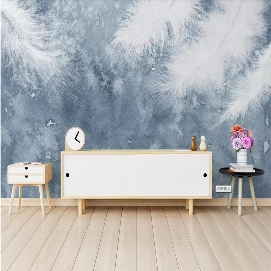 Drop Custom Large 3D Wallpaper Mural Hand-painted Feathers Small Fresh Nordic Wall Decoration Painting Wallpaper274A, As shown 
Drop Custom Large 3D Wallpaper Mural Hand-painted Feathers Small Fresh Nordic Wall Decoration Painting Wallpaper274A, As shown