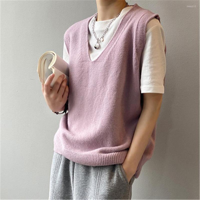 Women's Vests Korean Oversized Cashmere Women Vest Sweater Fashion Knitted Female Waistcoat Chic Tops Clothes Outfits, Black
Women's Vests Korean Oversized Cashmere Women Vest Sweater Fashion Knitted Female Waistcoat Chic Tops Clothes Outfits, Black