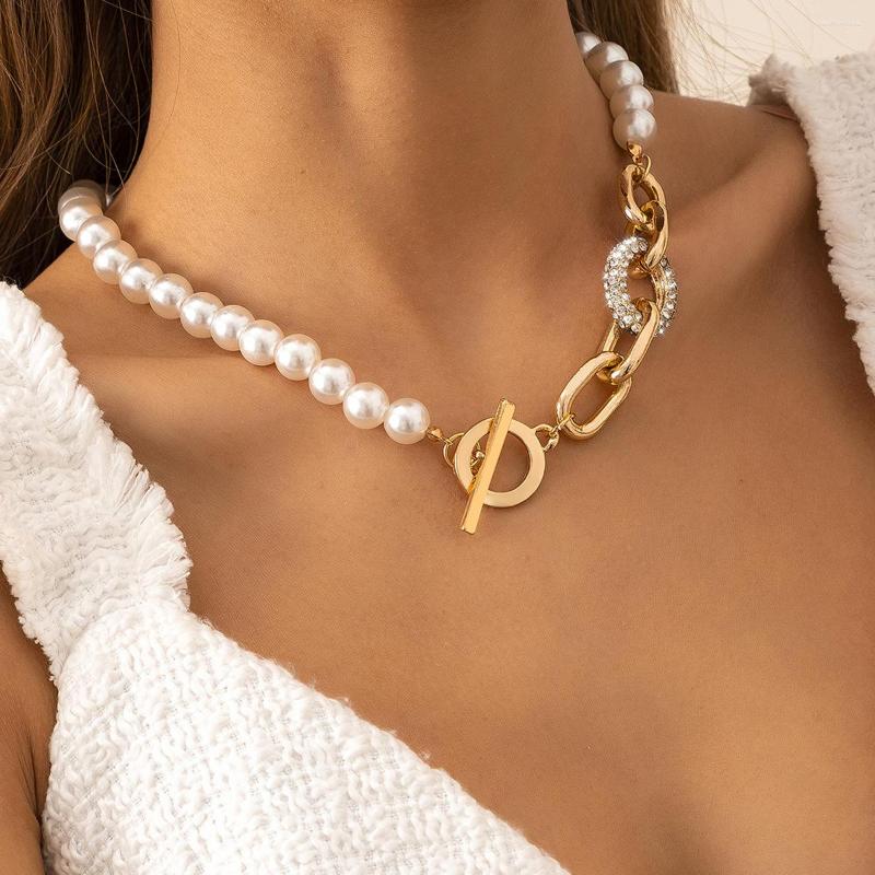 Choker Fashion Imitation Pearls Inlaid Crystal Charm Necklace Women Thick Chain Neck Collar Jewelry Girls Punk
Choker Fashion Imitation Pearls Inlaid Crystal Charm Necklace Women Thick Chain Neck Collar Jewelry Girls Punk