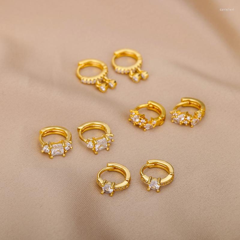 Hoop Earrings Cute Round Zircon For Women Bride Stainless Steel Gold Color Earring 2022 Trend Wedding Couple Jewelry Accessories
Hoop Earrings Cute Round Zircon For Women Bride Stainless Steel Gold Color Earring 2022 Trend Wedding Couple Jewelry Accessories