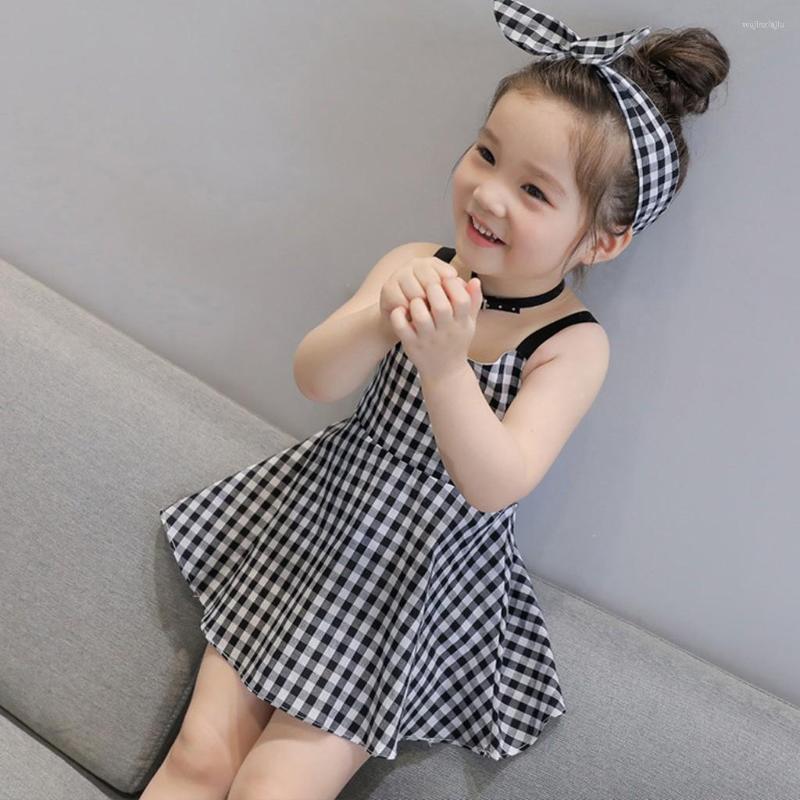 Girl Dresses 25# Baby Summer Dress Princess Plaid Strap Kids Sleeveless Outfits Little Girls Spring 2022, Black
Girl Dresses 25# Baby Summer Dress Princess Plaid Strap Kids Sleeveless Outfits Little Girls Spring 2022, Black