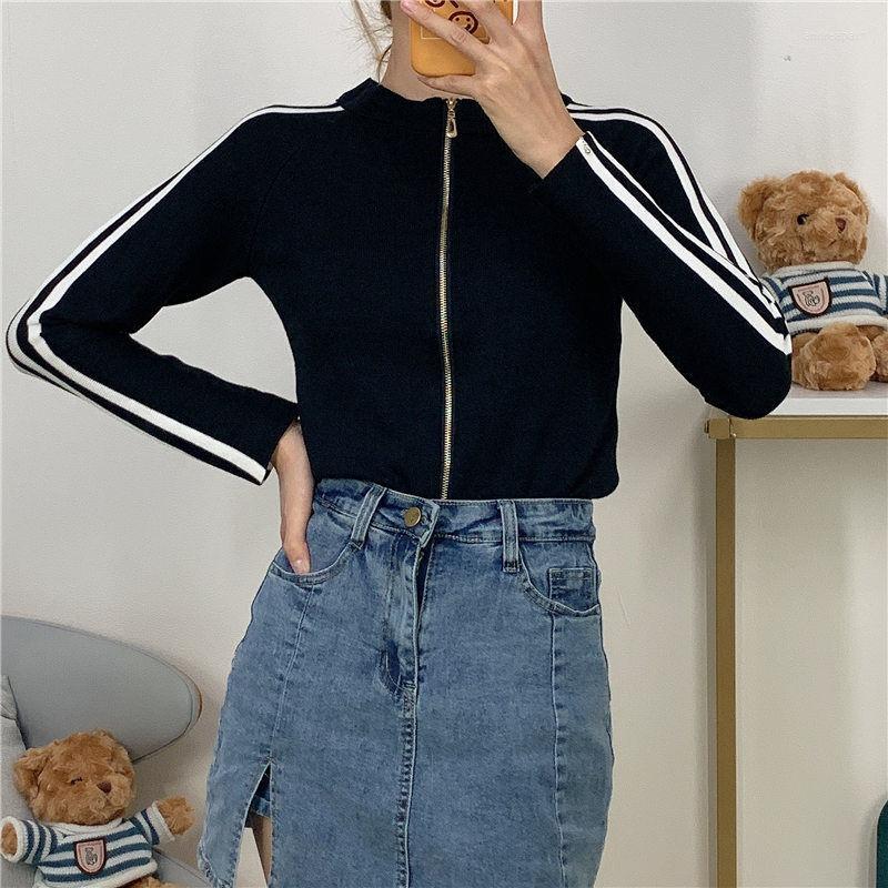 Women' Knits Woman Sweaters Cardigan Striped Long-Sleeved T-shirt Women' Knitted Fashionable Sexy Slim-Fit Short Midriff-Baring Top, Black
Women' Knits Woman Sweaters Cardigan Striped Long-Sleeved T-shirt Women' Knitted Fashionable Sexy Slim-Fit Short Midriff-Baring Top, Black