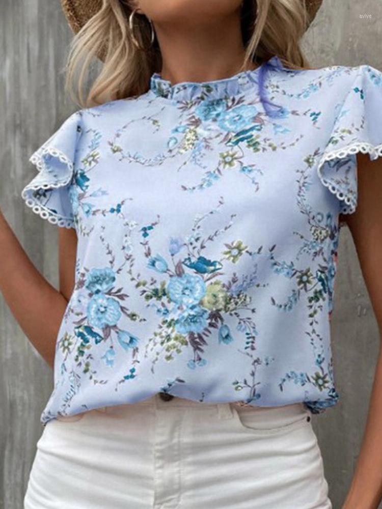 Women' Blouses 2022 Ladies Commuter Lace Ruffle Shirts Sexy Summer Short Sleeve Women Blusas Vintage Chic Floral Print Slim Office Tops, 03 pink
Women' Blouses 2022 Ladies Commuter Lace Ruffle Shirts Sexy Summer Short Sleeve Women Blusas Vintage Chic Floral Print Slim Office Tops, 03 pink