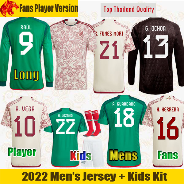 Mexico Soccer Jerseys Raul 2022 World Cup 22 23 Fans Player Lozano Herrera A. Vega Football Shirt Ochoa Goalkeeper Camiseta Long Jersey, Fans 2223 away
Mexico Soccer Jerseys Raul 2022 World Cup 22 23 Fans Player Lozano Herrera A. Vega Football Shirt Ochoa Goalkeeper Camiseta Long Jersey, Fans 2223 away