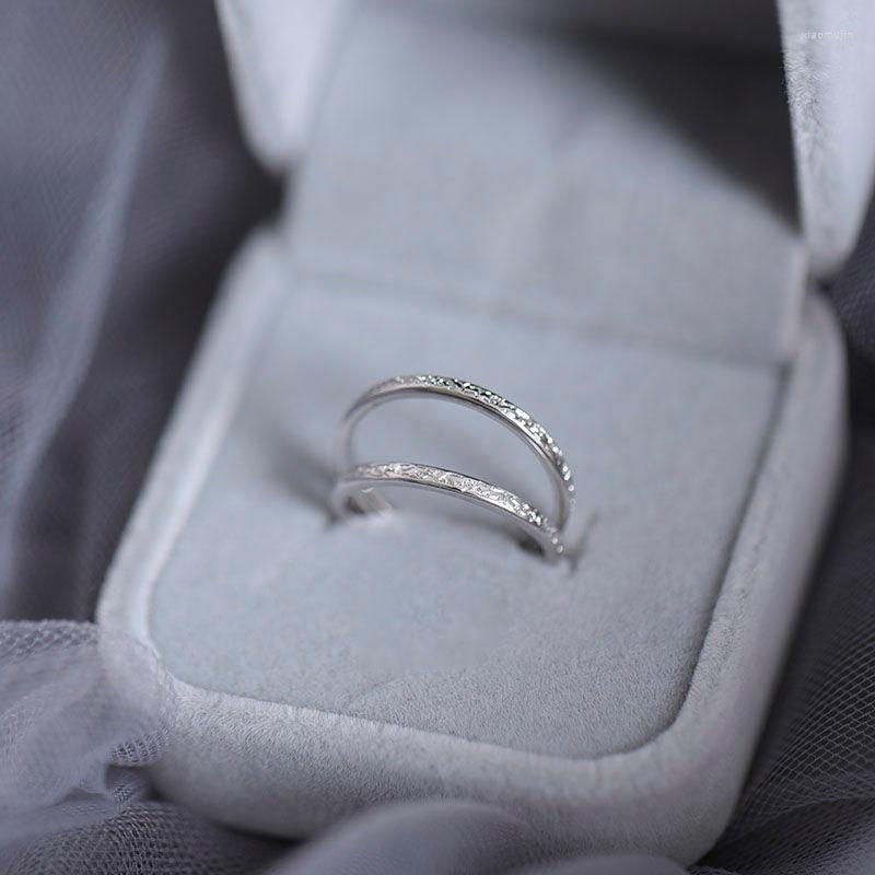 Cluster Rings S925 Silver Ring Simple Matte Stone Grain Pair Creative Niche Design Adjustable
Cluster Rings S925 Silver Ring Simple Matte Stone Grain Pair Creative Niche Design Adjustable