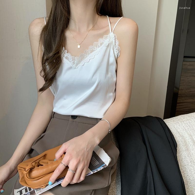 Women's Tanks French Camis For Women 2022 Summer Fashion Crop Tops With Lace Girls Korean Backless Inner Wear Tank Top Sexy Club Satin, Black
Women's Tanks French Camis For Women 2022 Summer Fashion Crop Tops With Lace Girls Korean Backless Inner Wear Tank Top Sexy Club Satin, Black