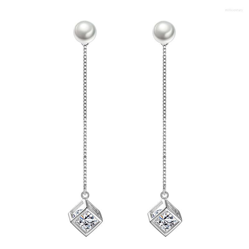 Dangle Earrings S925 Stamp Silver Women Pendant Fashion Square Ear Line All-match Pearl Studs High Quality Zircon Drop Earring Gifts
Dangle Earrings S925 Stamp Silver Women Pendant Fashion Square Ear Line All-match Pearl Studs High Quality Zircon Drop Earring Gifts