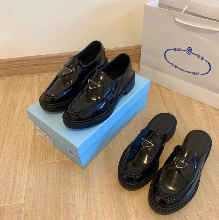 Designer Women Brand Shoes Slippers P Triangle Loafer Shoes Genuine Leather Thick Soled Heightening Non-slip Platform Shoe 35, White matte thick bottom
Designer Women Brand Shoes Slippers P Triangle Loafer Shoes Genuine Leather Thick Soled Heightening Non-slip Platform Shoe 35, White matte thick bottom