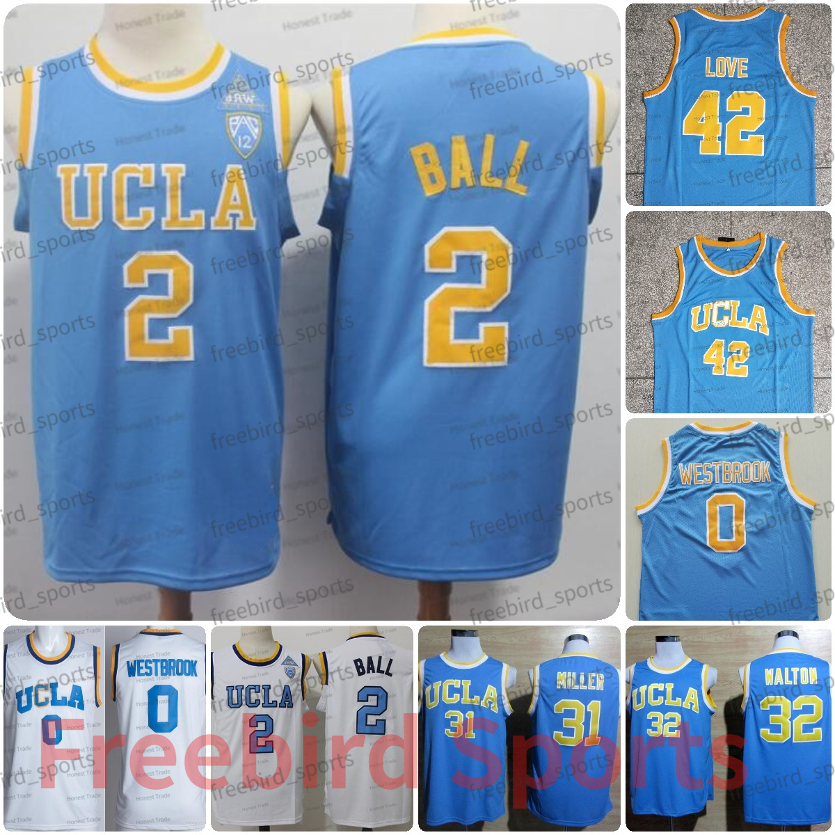NCAA 2 Lonzo Ball Basketball Jersey Westbrook 42 Kevin Love Bill Walton College Mens Basketball Jerseys Stitched Blue White, Men jersey blue
NCAA 2 Lonzo Ball Basketball Jersey Westbrook 42 Kevin Love Bill Walton College Mens Basketball Jerseys Stitched Blue White, Men jersey blue