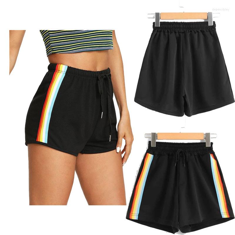 Active Shorts Rainbow Stripe Printing Women's Casual For Running Drawstring Belt Gym Workout -XL, As show
Active Shorts Rainbow Stripe Printing Women's Casual For Running Drawstring Belt Gym Workout -XL, As show
