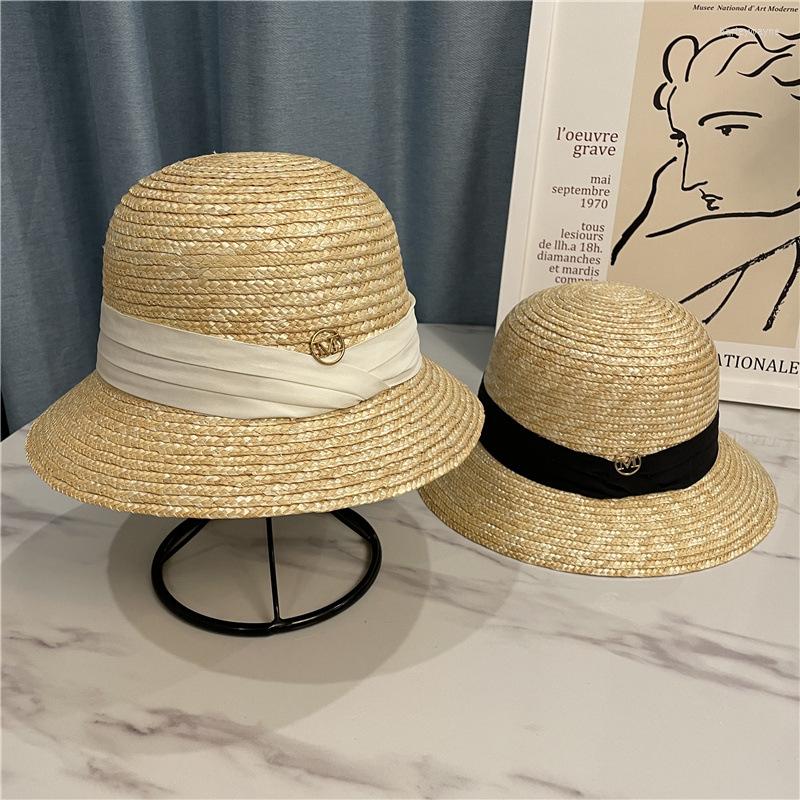 Wide Brim Hats Women's Summer Hat Ribbon M Letter Decoration Bucket Sun Protection Cap Female Dome Straw Beach, White
Wide Brim Hats Women's Summer Hat Ribbon M Letter Decoration Bucket Sun Protection Cap Female Dome Straw Beach, White