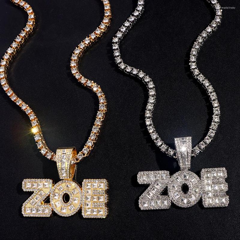 Chains 5MM Iced Out Full Rhinestone ZOE Letter Tennis Chain Necklace For Men Women Punk Bling Crystal Pendant Jewelry
Chains 5MM Iced Out Full Rhinestone ZOE Letter Tennis Chain Necklace For Men Women Punk Bling Crystal Pendant Jewelry