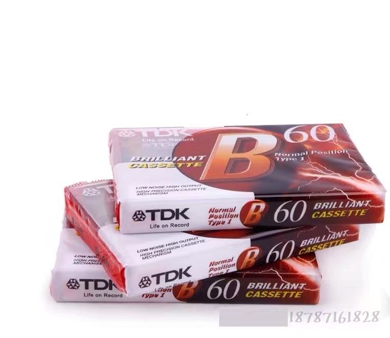 10-Pack Standard Cassette Blank Tapes: 60-Minute Empty Magnetic Audio Tape for Speech, Music Recording dh3628137