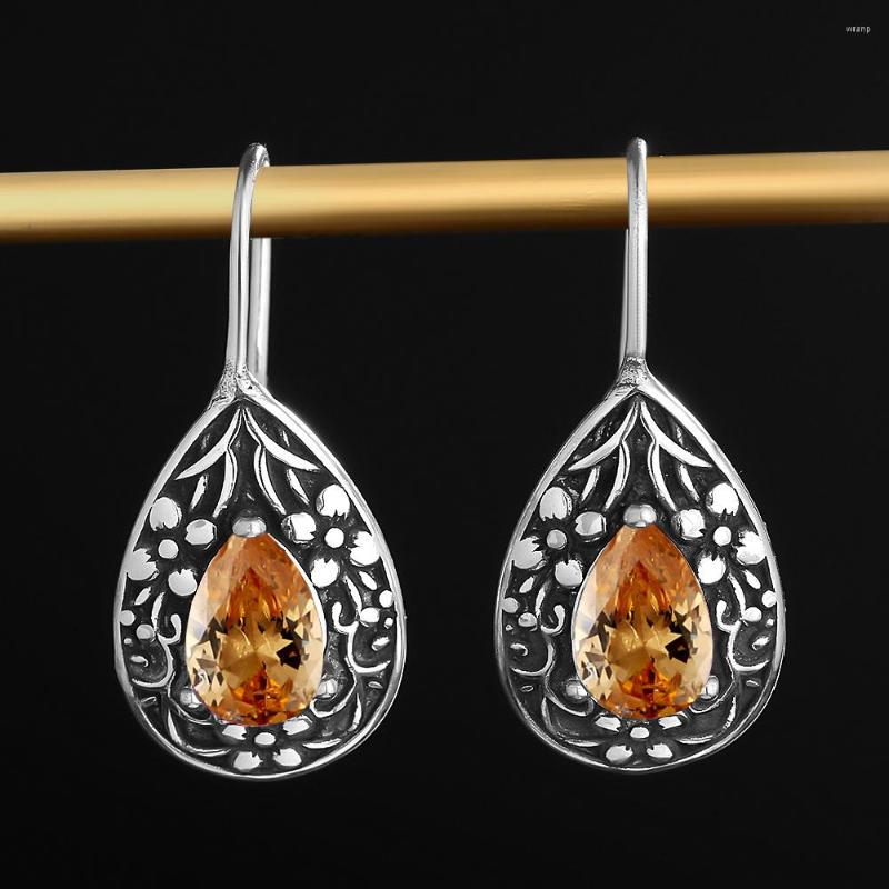 Dangle Earrings Drop Pear-shaped Retro 925 Sterling Silver Zircon Fashion Ear Jewelry For Women Gift
Dangle Earrings Drop Pear-shaped Retro 925 Sterling Silver Zircon Fashion Ear Jewelry For Women Gift