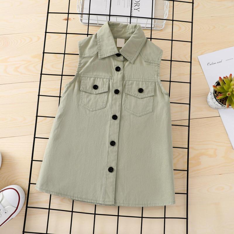 Girl Dresses Born Baby Girls Summer Shirt Dress Casual Solid Turn-Down Collar Sleeveless Button-Open Jumper Skirt Straight Mini, Army green
Girl Dresses Born Baby Girls Summer Shirt Dress Casual Solid Turn-Down Collar Sleeveless Button-Open Jumper Skirt Straight Mini, Army green